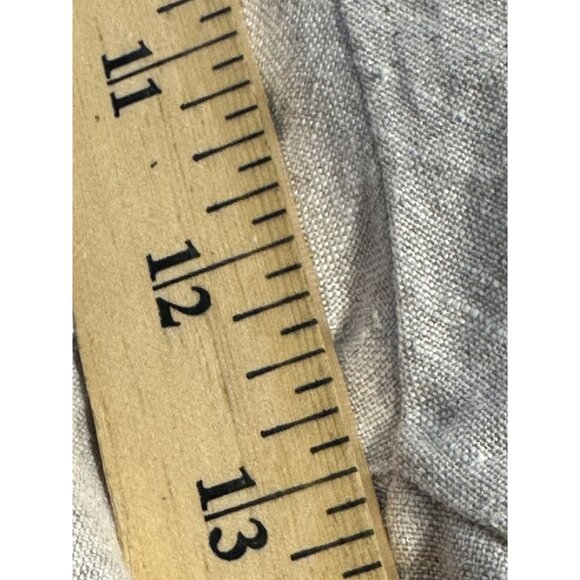 Chicos Plus Size Oatmeal Linen Cropped Pull On Trousers Button Ankle Size 16 - Picture 11 of 13